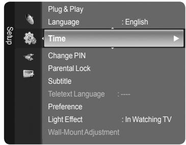 SAMSUNG LE40A568P3M - Option 2: Setting the Clock Automatically - 1