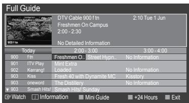 SAMSUNG LE40A568P3M - Viewing the EPG (Electronic Programme Guide) Information - 2