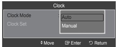 SAMSUNG LE40A568P3M - Option 2: Setting the Clock Automatically - 3
