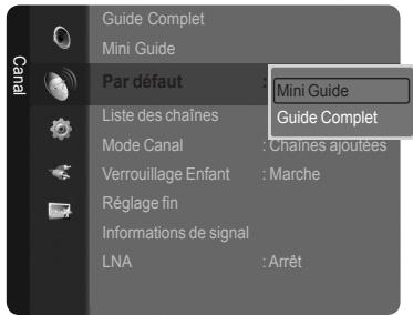 SAMSUNG LE40A568P3M - Configurer le Guide par défaut - 2