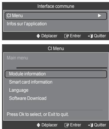 SAMSUNG LE40A568P3M - Sélection du Menu CI (Interface commune) - 2