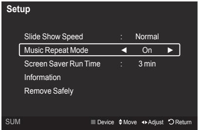 SAMSUNG LE40A568P3M - Music Repeat Mode - 1