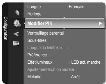 SAMSUNG LE40A568P3M - Réglage de votre numéro d'identification personnel (NIP) - 1