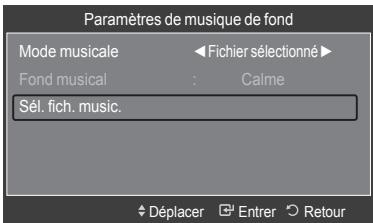 SAMSUNG LE40A568P3M - > Sélection d'une humeur pour le fond musical - 1