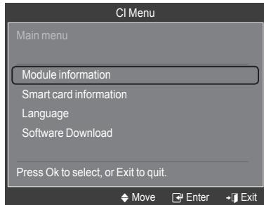 SAMSUNG LE40A568P3M - Selecting the CI (Common Interface) Menu - 3