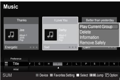 SAMSUNG LE40A568P3M - Playing the music group - 1