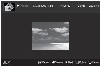 SAMSUNG LE40A568P3M - Viewing a Slide Show - 2