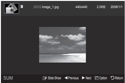 SAMSUNG LE40A568P3M - Viewing a photo - 1