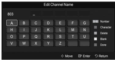 SAMSUNG LE40A568P3M - Edit Channel Name-Analogue - 3