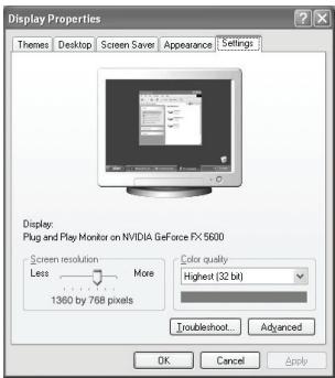 SAMSUNG LE40A568P3M - Configuration de votre logiciel PC (basée sur Windows XP) - 1