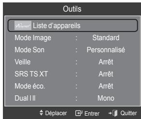 SAMSUNG LE40A568P3M - Utilisation du bouton TOOLS - 2