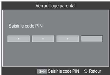 SAMSUNG LE40A568P3M - Configuration du contrôle parental - 2