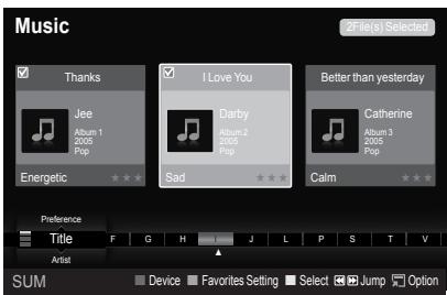 SAMSUNG LE40A568P3M - Playing the selected music files - 1