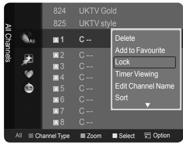 SAMSUNG LE40A568P3M - Locking channels - 1