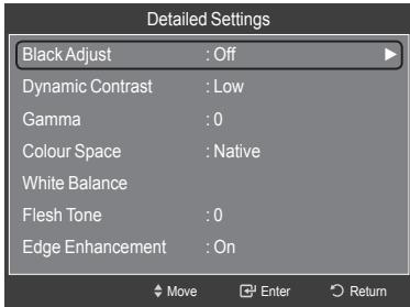 SAMSUNG LE40A568P3M - Activating Detailed Settings - 2