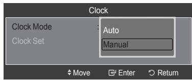 SAMSUNG LE40A626 - Option 1: Setting the Clock Manually - 3