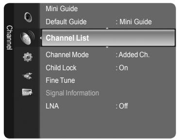 SAMSUNG LE40A626 - Edit Channel Name-Analogue - 1