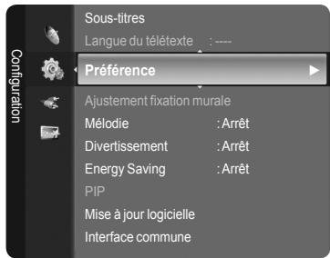 SAMSUNG LE40A626 - Sélection d'une langue de préférence - 1