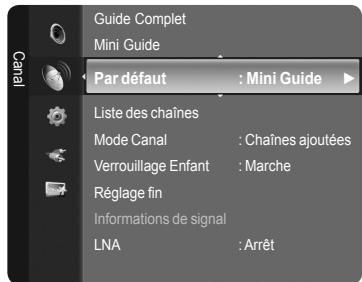 SAMSUNG LE40A626 - Configurer le guide par défaut - 1
