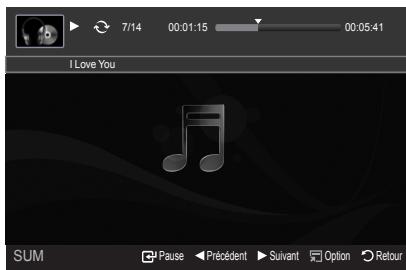 SAMSUNG LE40A626 - Lecture d'un fichier musical - 2