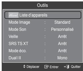 SAMSUNG LE40A626 - Utilisation du bouton TOOLS - 2