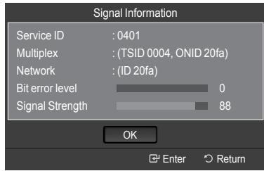 SAMSUNG LE40A626 - Checking the Digital-Signal Information - 2