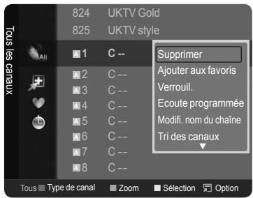 SAMSUNG LE40A626 - Effacement et ajout de chaînes - 2
