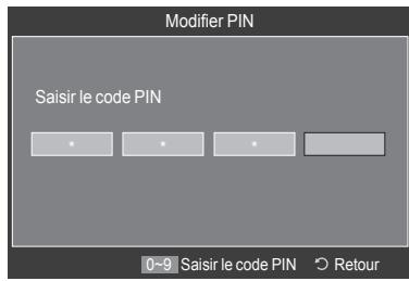 SAMSUNG LE40A626 - Réglage de votre numéro d'identification personnel (NIP) - 2