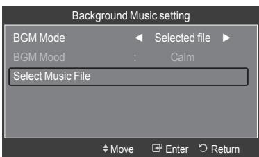 SAMSUNG LE40A626 - > Selectig the background music file - 1