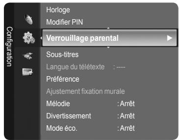 SAMSUNG LE40A626 - Réglage de votre numéro d'identification personnel (NIP) - 4