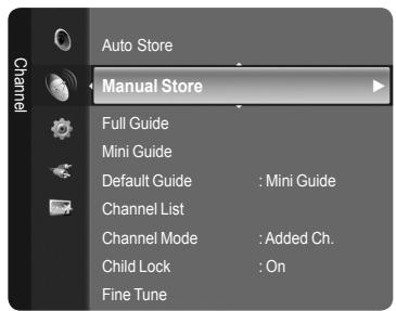 SAMSUNG LE40A626 - Storing Channels Manually - 1