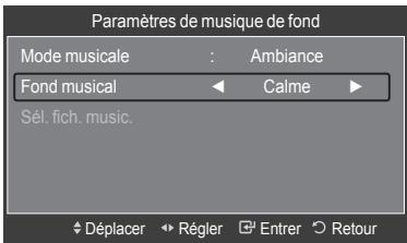 SAMSUNG LE40A626 - Configuration du fond musical - 5