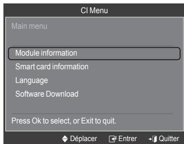 SAMSUNG LE40A626 - Sélection du menu cl (interface commune) - 3