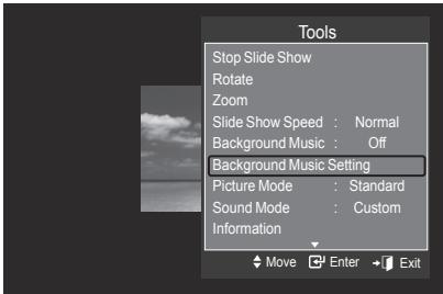 SAMSUNG LE40A626 - Background Music Setting - 1