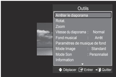 SAMSUNG LE40A626 - Lancer le diaporama (ou arrêter le diaporama) - 1