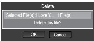 SAMSUNG LE40A626 - Deleting the Music file - 2