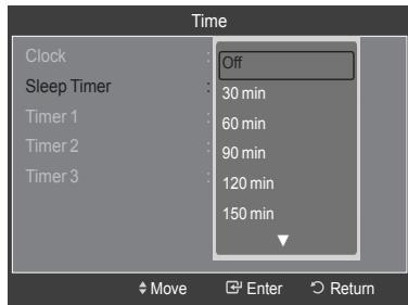 SAMSUNG LE40A626 - Setting the Sleep Timer - 2