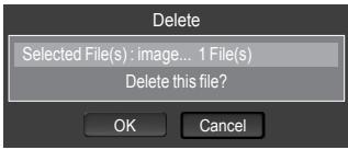 SAMSUNG LE40A626 - Deleting the Photo file - 2