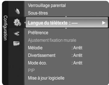 SAMSUNG LE40A626 - Sélection d'une langue de télétexte - 1