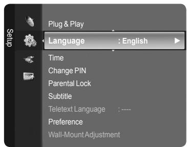 SAMSUNG LE40A626 - Selecting a Menu Language - 1