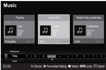 SAMSUNG LE40A626 - Playing a music file - 1