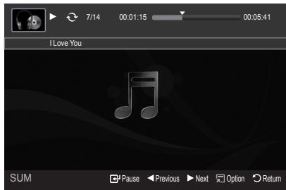 SAMSUNG LE40A626 - Playing a music file - 2