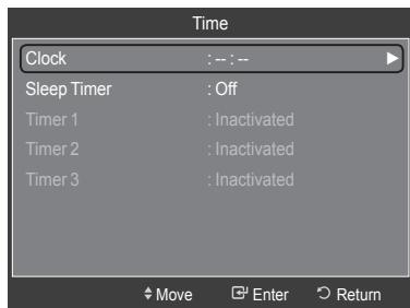 SAMSUNG LE40A626 - Option 1: Setting the Clock Manually - 2
