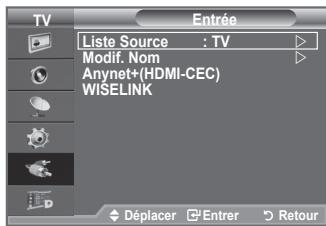 SAMSUNG LE40A656A1F - Vous pouvez sélectionner parmi les sources extérieures connectées aux prises d'entrée du téléviseur. - 1