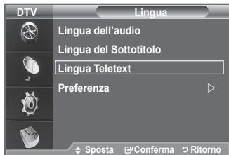 SAMSUNG LE40A656A1F - Selezione della lingua preferita (sottotitoli, audio o teletext) - 3