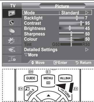 SAMSUNG LE40A656A1F - Viewing the Menus - 1