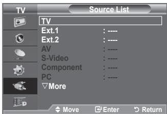 SAMSUNG LE40A656A1F - Selecting the Source - 2
