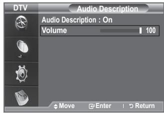 SAMSUNG LE40A656A1F - Selecting the Audio Description - 3