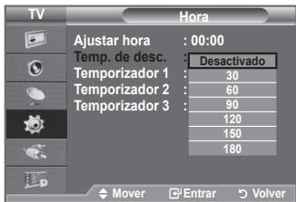 SAMSUNG LE40A656A1F - Ajuste del temporizador de desconexión - 2