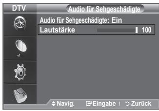 SAMSUNG LE40A656A1F - Auswahlen der Audiobeschreibung - 3